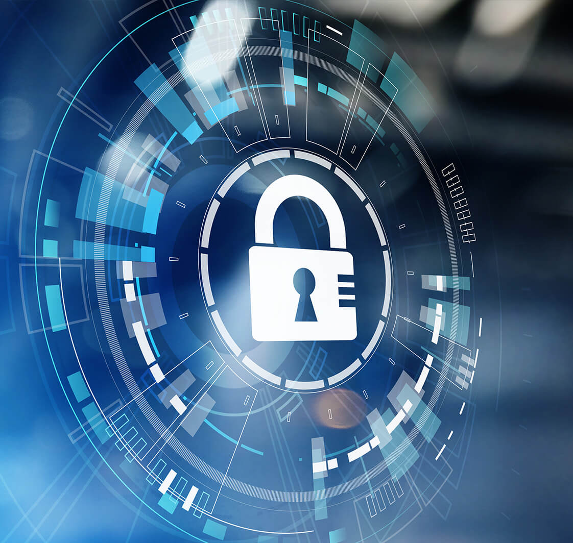 Cyber security, Information privacy, Data protection. Internet and technology concept on virtual screen.