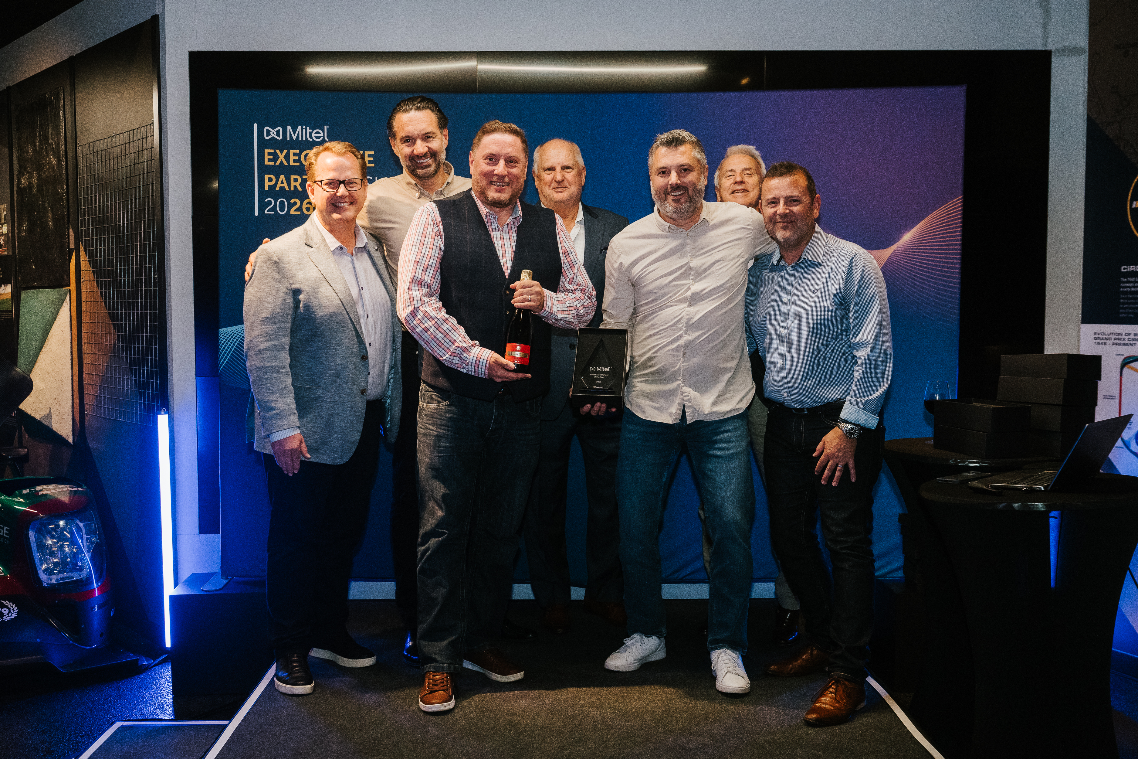 The Wavenet team accept the Mitel Healthcare Partner of the Year 2026 Award